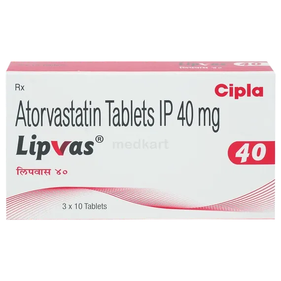 lipvas 40 tablet 10's